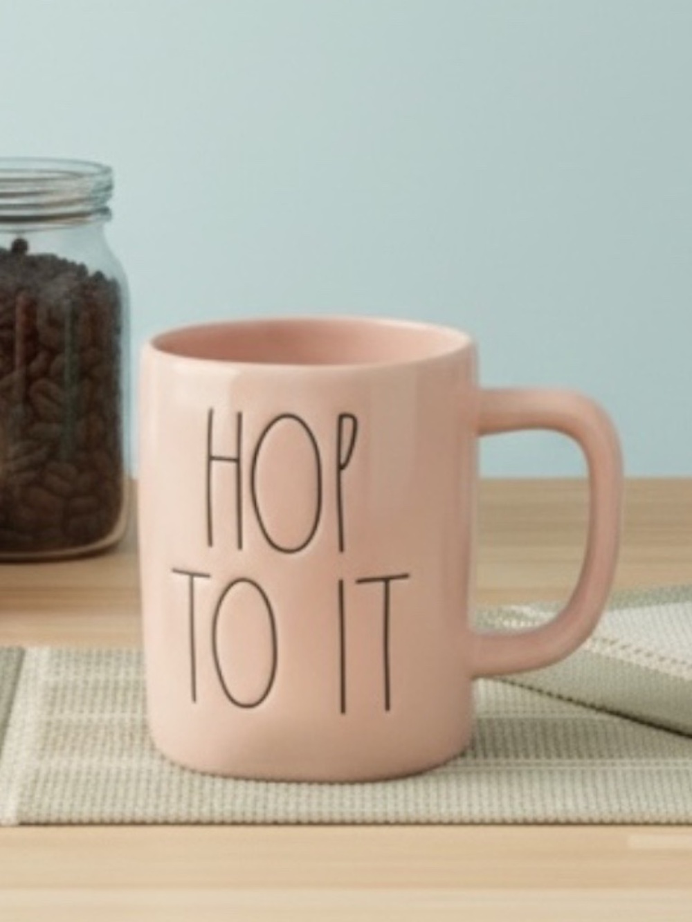 Rae Dunn HOP TO IT Easter Mug